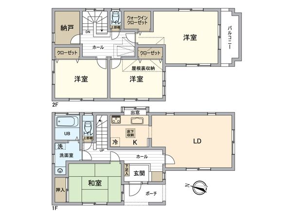 葛飾区亀有5丁目 戸建 間取図(平面図)