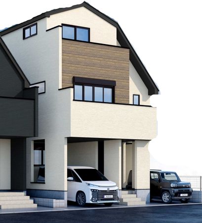 葛飾区水元4丁目戸建 1号棟 外観パース図 葛飾区水元4丁目戸建 1号棟 外観パース図