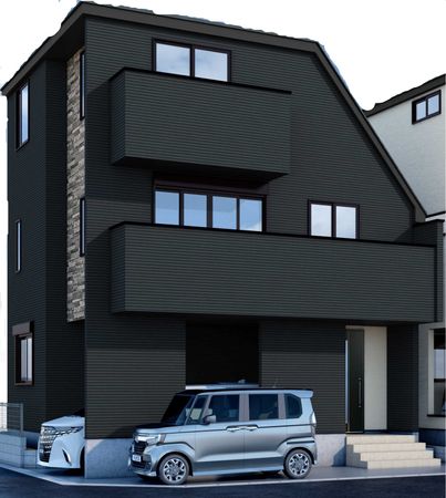 葛飾区水元4丁目戸建 2号棟 外観パース図 葛飾区水元4丁目戸建 2号棟 外観パース図