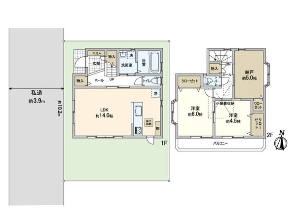 葛飾区水元5丁目戸建 間取図(平面図) 葛飾区水元5丁目戸建 間取図(平面図)