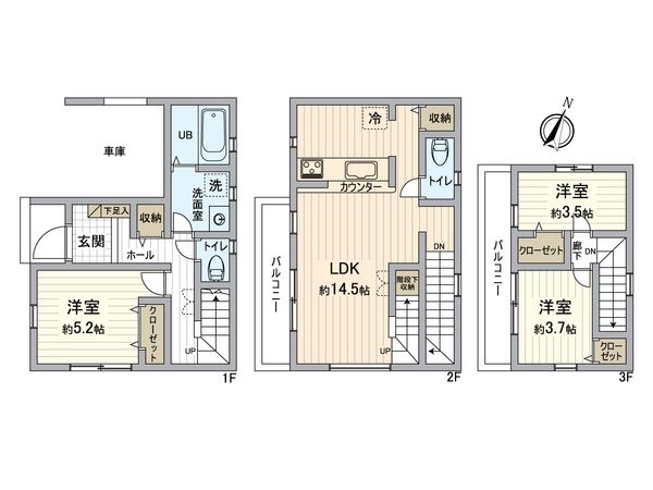 足立区中川3丁目 戸建 間取図(平面図) 足立区中川3丁目 戸建 間取図(平面図)