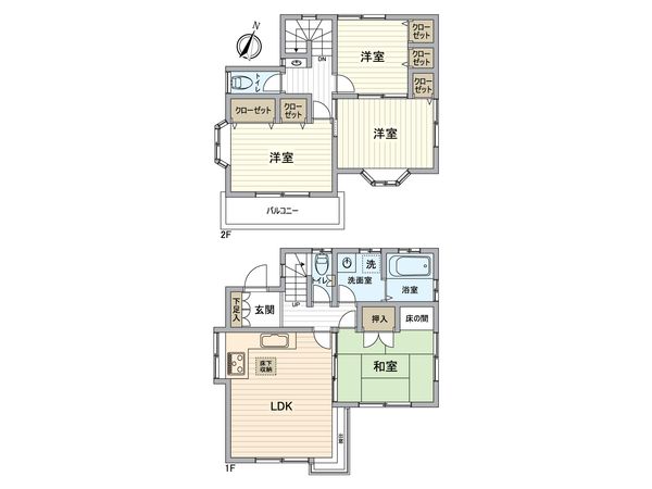 葛飾区堀切2丁目戸建 間取図(平面図)