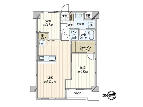 セザール第2綾瀬 間取図(平面図) セザール第2綾瀬 間取図(平面図)