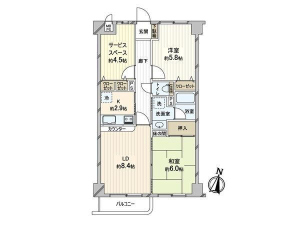 アークステージ北綾瀬 間取図(平面図)