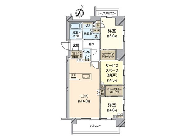 クリオ亀有ガーデンマークス 間取図(平面図)
