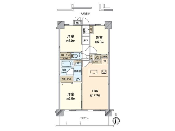 ミオカステーロ北綾瀬 間取図(平面図) 間取図(平面図)