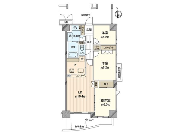 モア・ステージ五反野 間取図(平面図) 間取図(平面図)