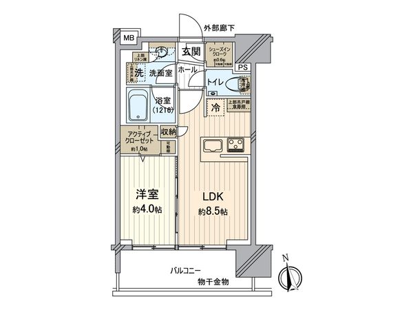 デュオヴェール浅草WEST 間取図(平面図) 間取図(平面図)