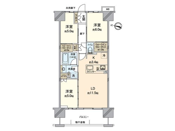 ヴェレーナ綾瀬 間取図(平面図) 間取図(平面図)