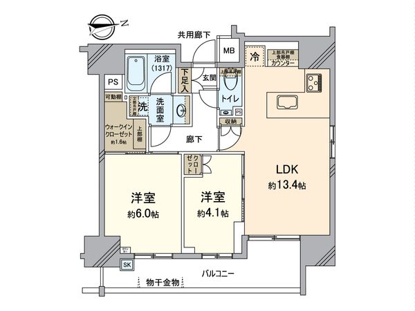 パークリュクス秋葉原monoイースト 間取図(平面図)
