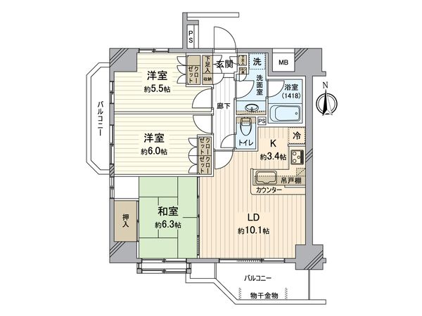 藤和シティホームズ綾瀬しょうぶ沼公園タワービューレジデンス 間取図(平面図) 間取図(平面図)