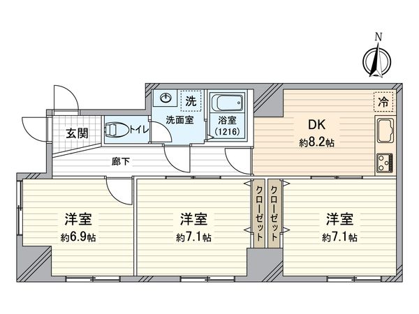 ライオンズマンション金町 間取図(平面図)