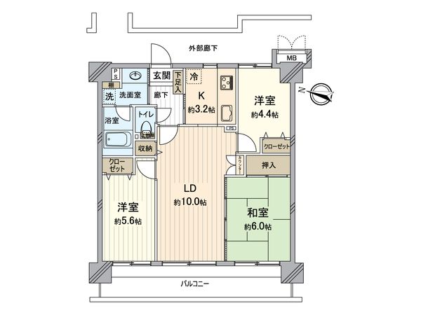コスモ西亀有 間取図(平面図) コスモ西亀有 間取図(平面図)