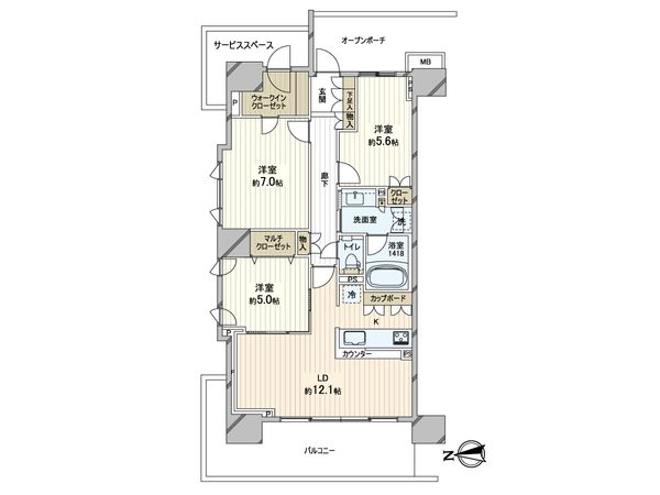 プラウドシティ大田六郷 フォレスト街区棟 間取図(平面図)