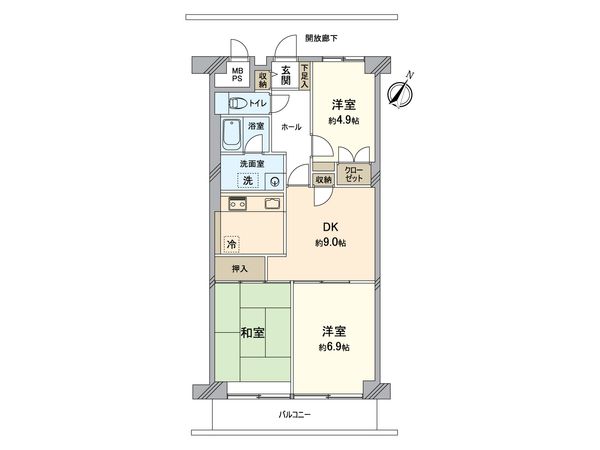 中川ビューハイツ 間取図(平面図) 間取図(平面図)