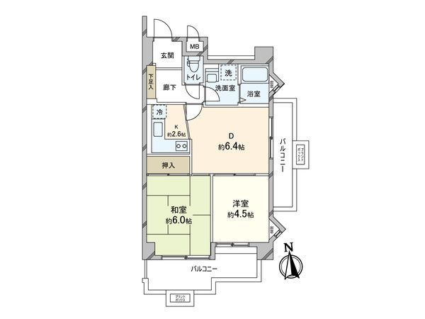 グリーンパーク第2南綾瀬 間取図(平面図) グリーンパーク第2南綾瀬 間取図(平面図)
