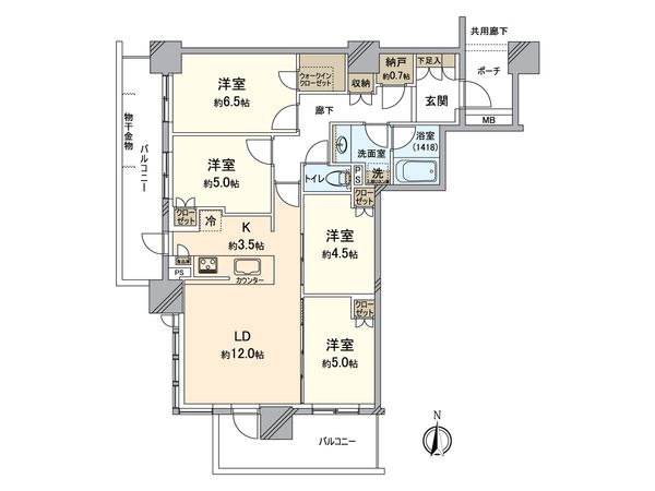 シティタワー金町タワー棟 間取図(平面図) シティタワー金町タワー棟 間取図(平面図)