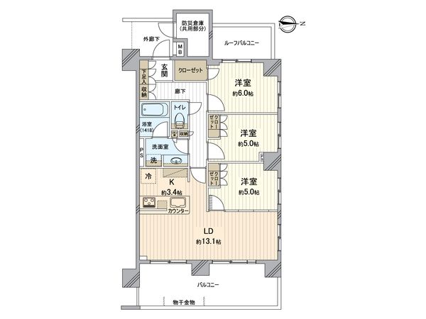 クレアホームズ北綾瀬 間取図(平面図) クレアホームズ北綾瀬 間取図(平面図)