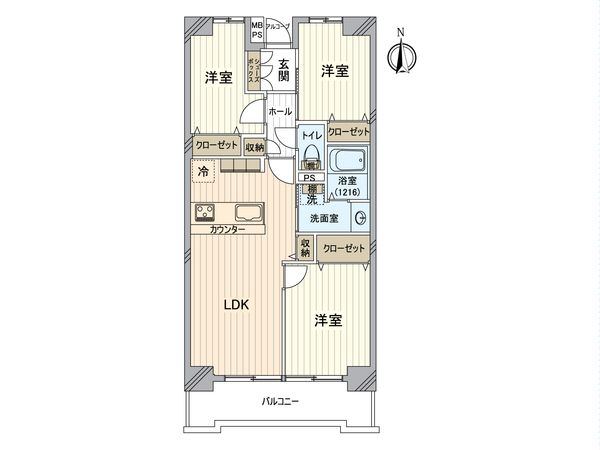 ライオンズプラザ北綾瀬 間取図(平面図)