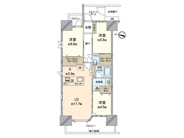 ヴェレーナ綾瀬 間取図(平面図)