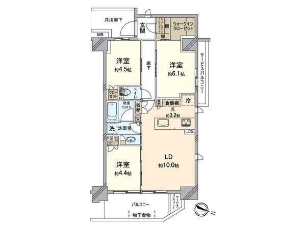 ルネ北綾瀬 間取図(平面図) ルネ北綾瀬 間取図(平面図)