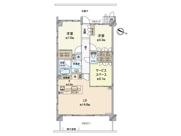 アドバンスDC金町 間取図(平面図)