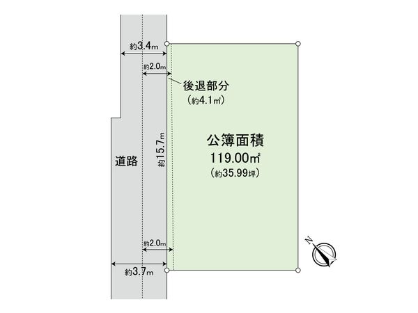 船堀2丁目古家付き土地 区画図 区画図