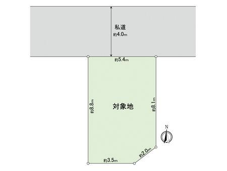 松江3丁目土地 地形図
