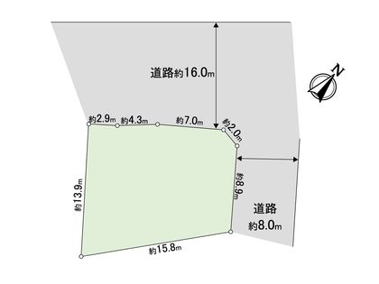篠崎町4丁目 土地 区画図