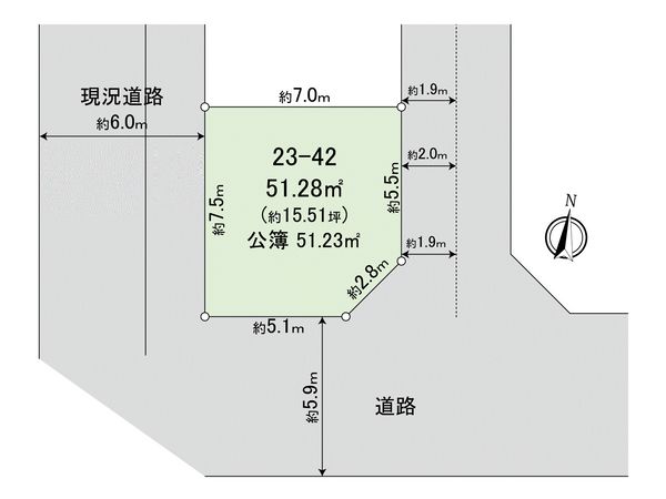 春江町五丁目 土地 区画図 春江町五丁目 土地 区画図
