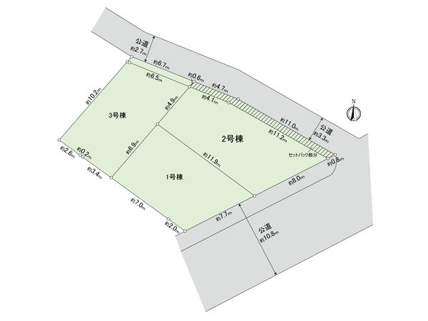 江戸川3丁目 新築戸建 2号棟 区画図 江戸川3丁目 新築戸建 2号棟 区画図