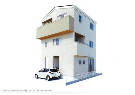 中葛西2丁目新築戸建 外観パース図