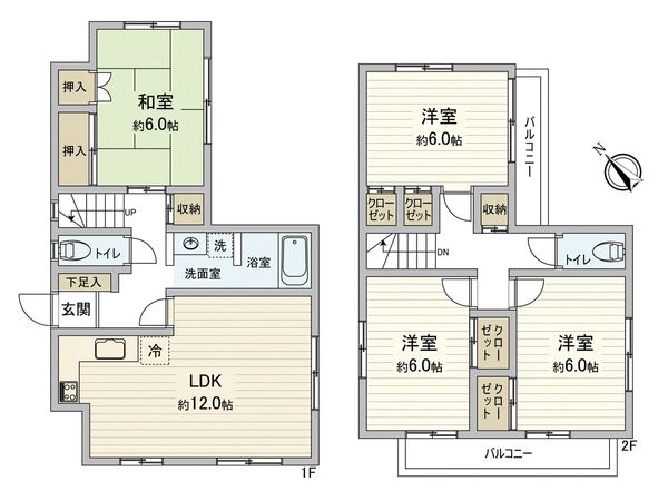 江戸川3丁目戸建 間取図(平面図)