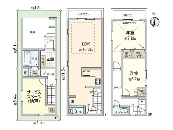 一之江4丁目新築戸建 間取図(平面図) 一之江4丁目新築戸建 間取図(平面図)