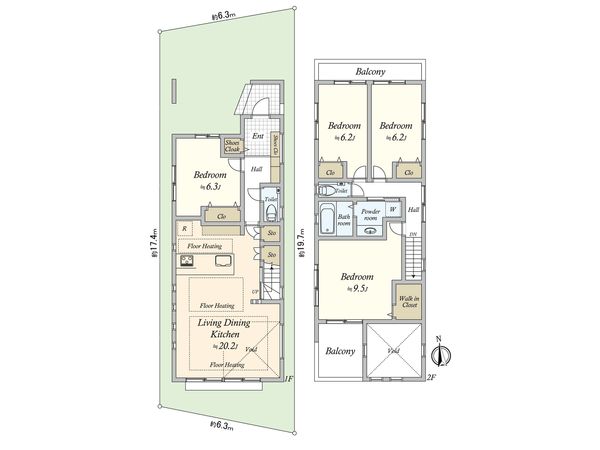 篠崎町一丁目 戸建 間取図(平面図) 間取図(平面図)