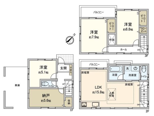 江戸川区瑞江4丁目 戸建 間取図(平面図) 江戸川区瑞江4丁目 戸建 間取図(平面図)