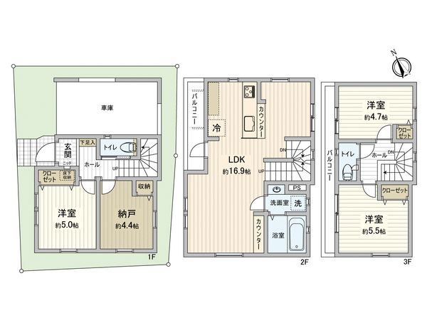 東小松川2丁目戸建 間取図(平面図) 東小松川2丁目戸建 間取図(平面図)