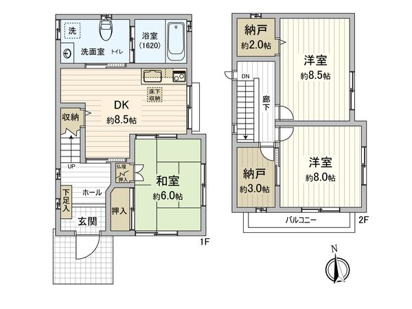 江戸川区篠崎町4丁目 戸建 間取図(平面図) 江戸川区篠崎町4丁目 戸建 間取図(平面図)