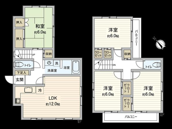 江戸川3丁目 戸建 間取図(平面図) 江戸川3丁目 戸建 間取図(平面図)