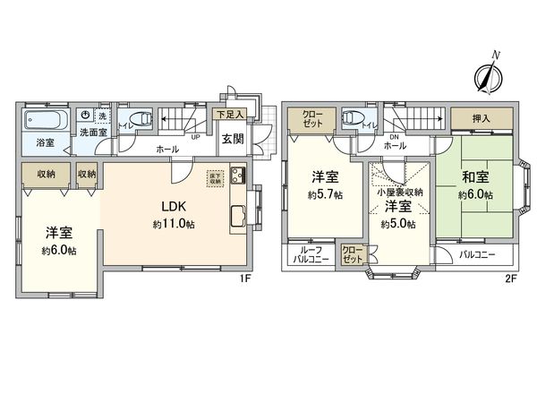 西瑞江3丁目戸建 間取図(平面図)
