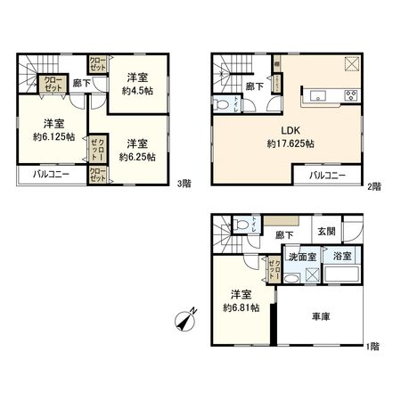 南篠崎町2丁目戸建 間取図(平面図) 南篠崎町2丁目戸建 間取図(平面図)