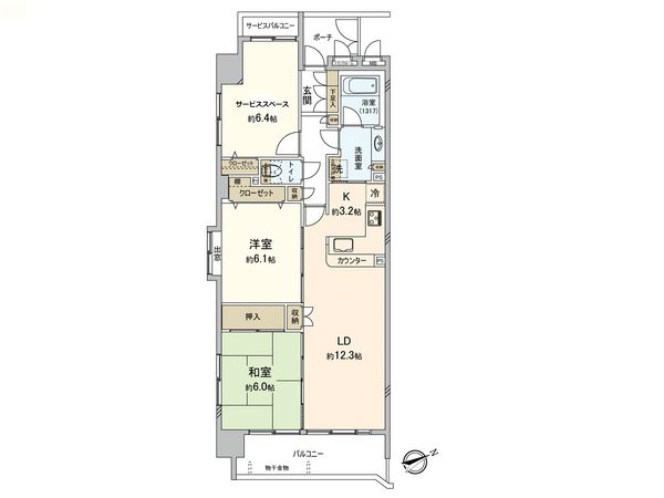 クレストフォルム葛西 間取図(平面図) クレストフォルム葛西 間取図(平面図)