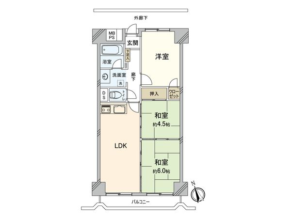 葛西パークサイドハイツ 間取図(平面図)