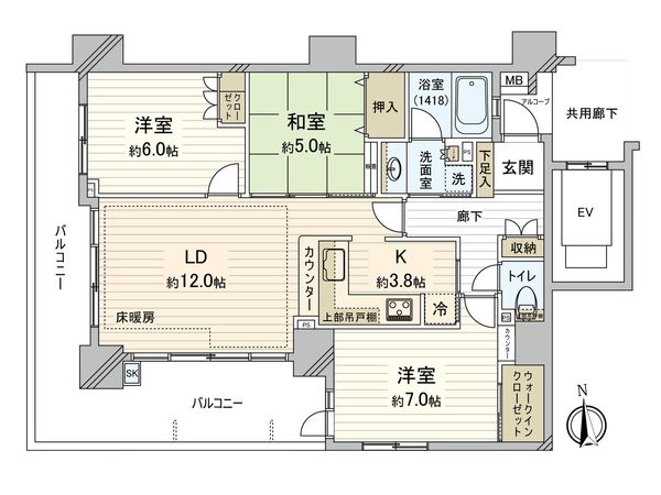 ルネサンス葛西デュアルフォート グラスフォート 間取図(平面図)