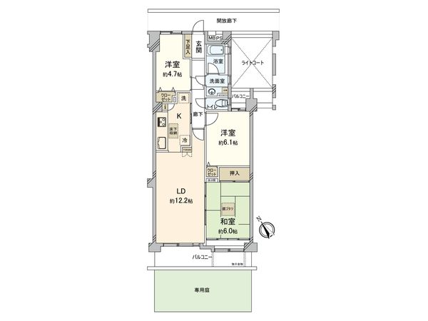 グリーンパーク西葛西 間取図(平面図) グリーンパーク西葛西 間取図(平面図)
