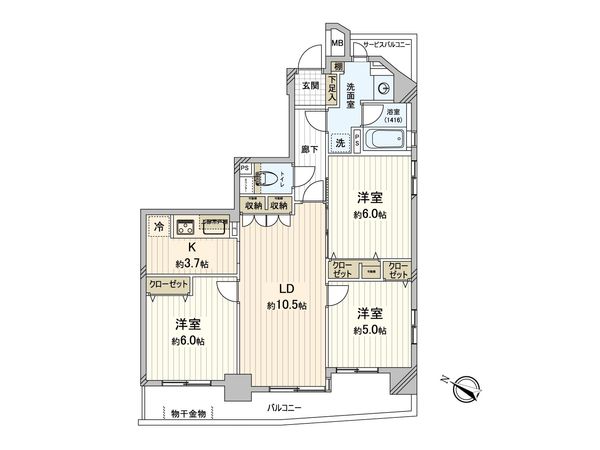 ラ・シード瑞江 間取図(平面図)