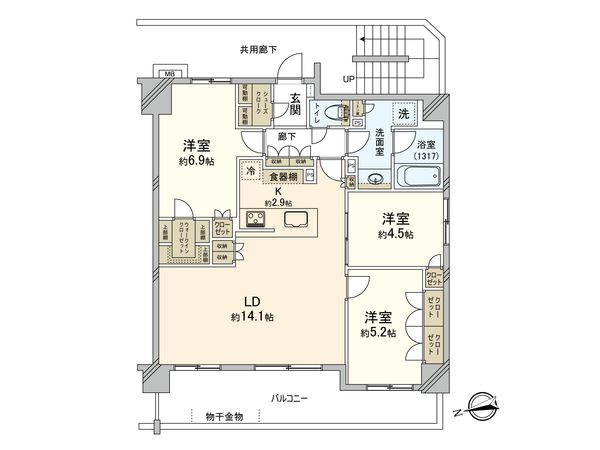 サンクレイドル一之江 間取図(平面図) サンクレイドル一之江 間取図(平面図)