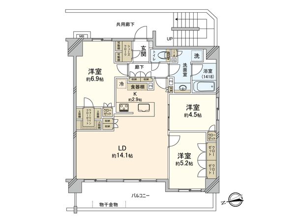 サンクレイドル一之江 間取図(平面図) サンクレイドル一之江 間取図(平面図)