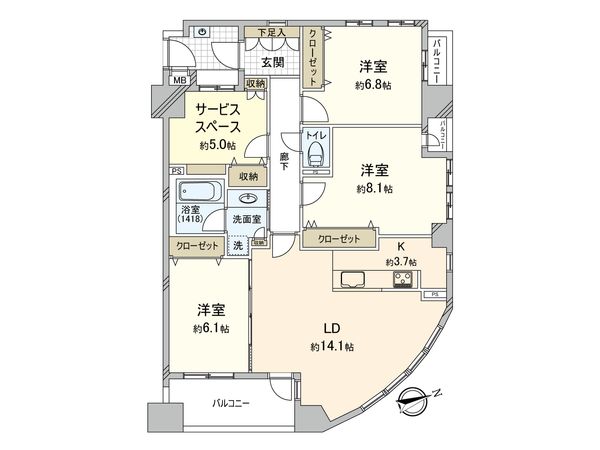 葛西駅前グリーンホームズ 間取図(平面図) 葛西駅前グリーンホームズ 間取図(平面図)