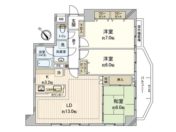 モナークレジデンス西葛西 間取図(平面図) 間取図(平面図)